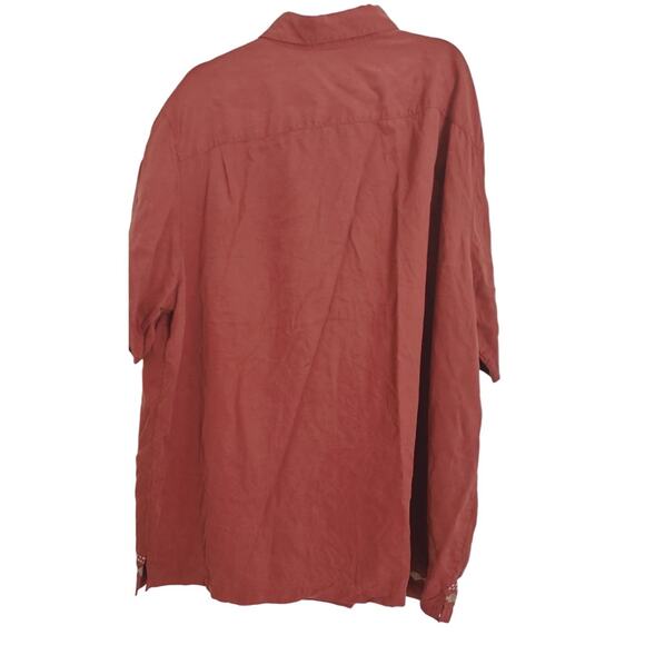 Caribbean Joe Mens Shirt Button Front Embroidered 100% Tencel 3XT - Picture 4 of 4